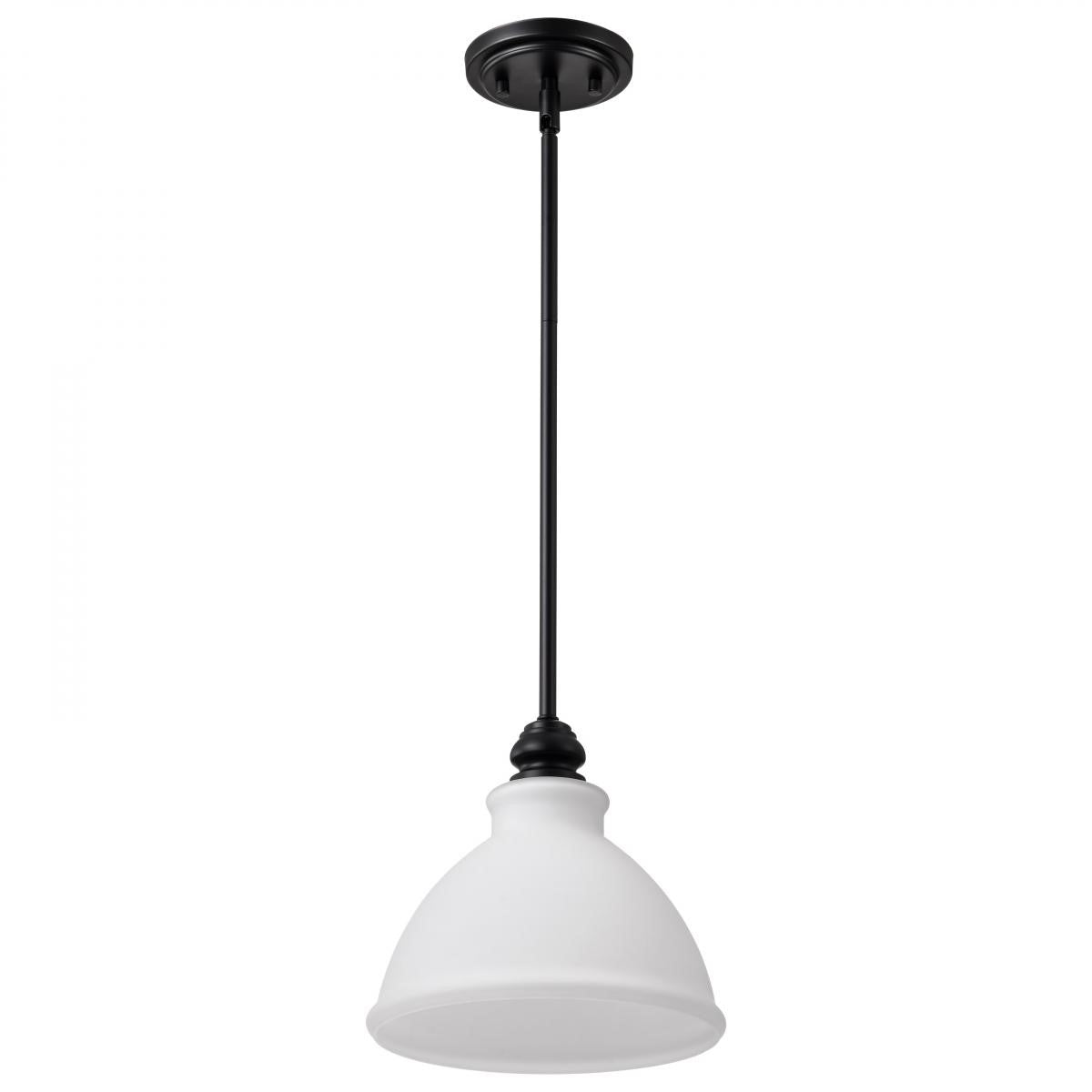 Russel 10" Pendant Light, Matte Black Finish