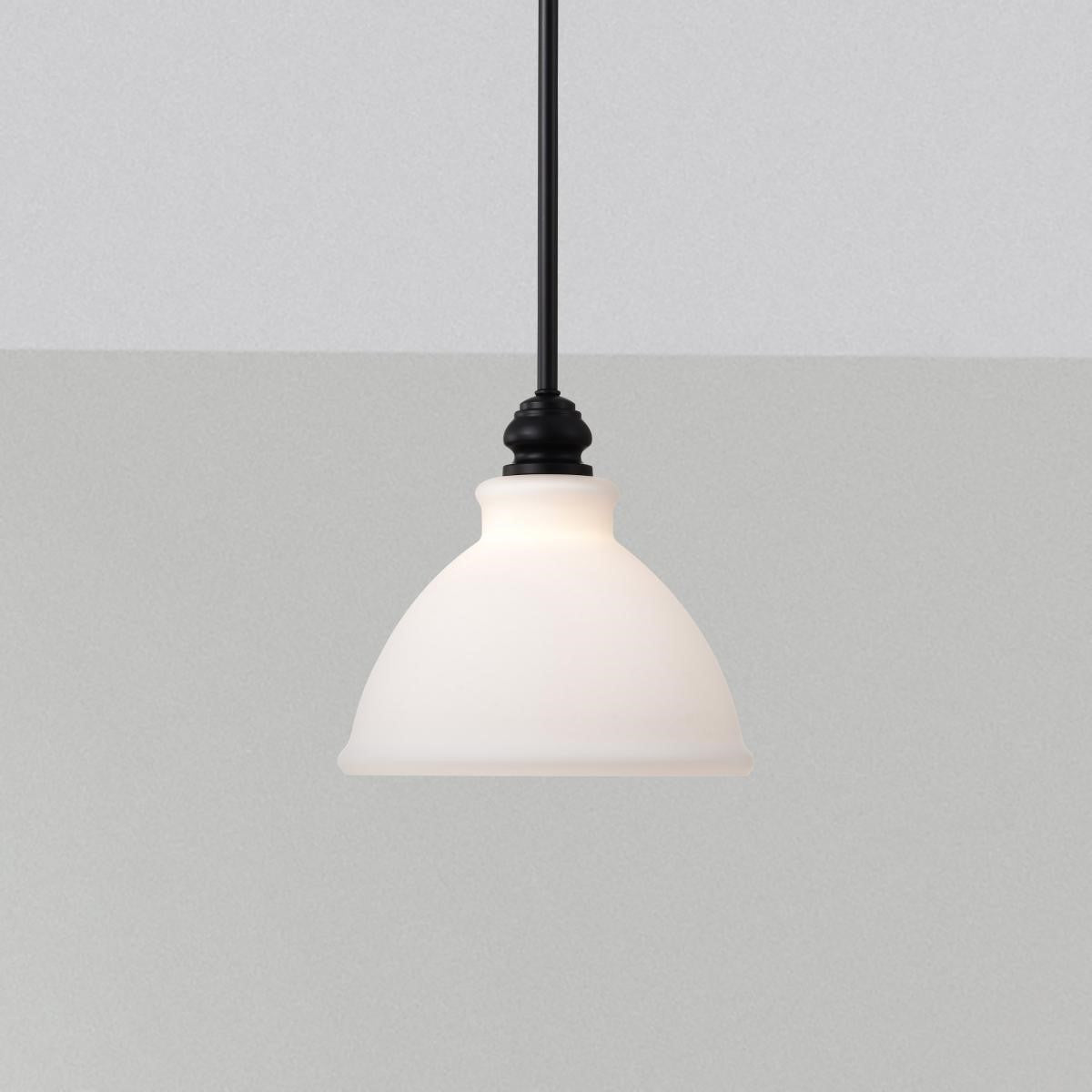 Russel 10" Pendant Light, Matte Black Finish