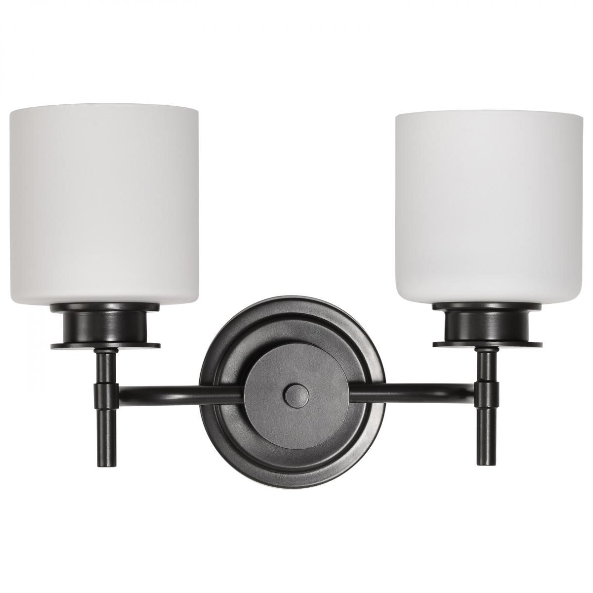 Warren 9" 2 Lights Bathroom Vanity Light, Gun Metal Finish