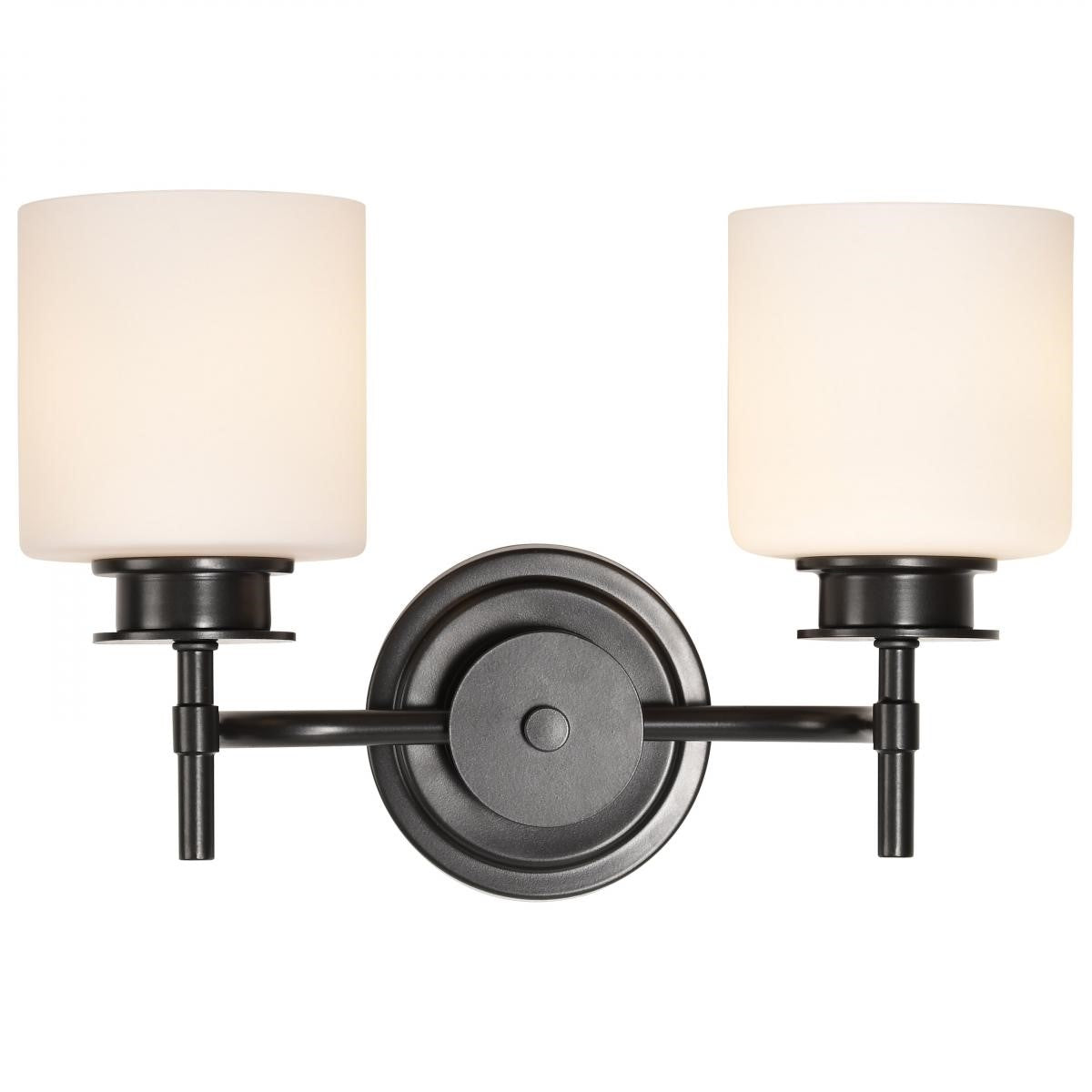 Warren 9" 2 Lights Bathroom Vanity Light, Gun Metal Finish