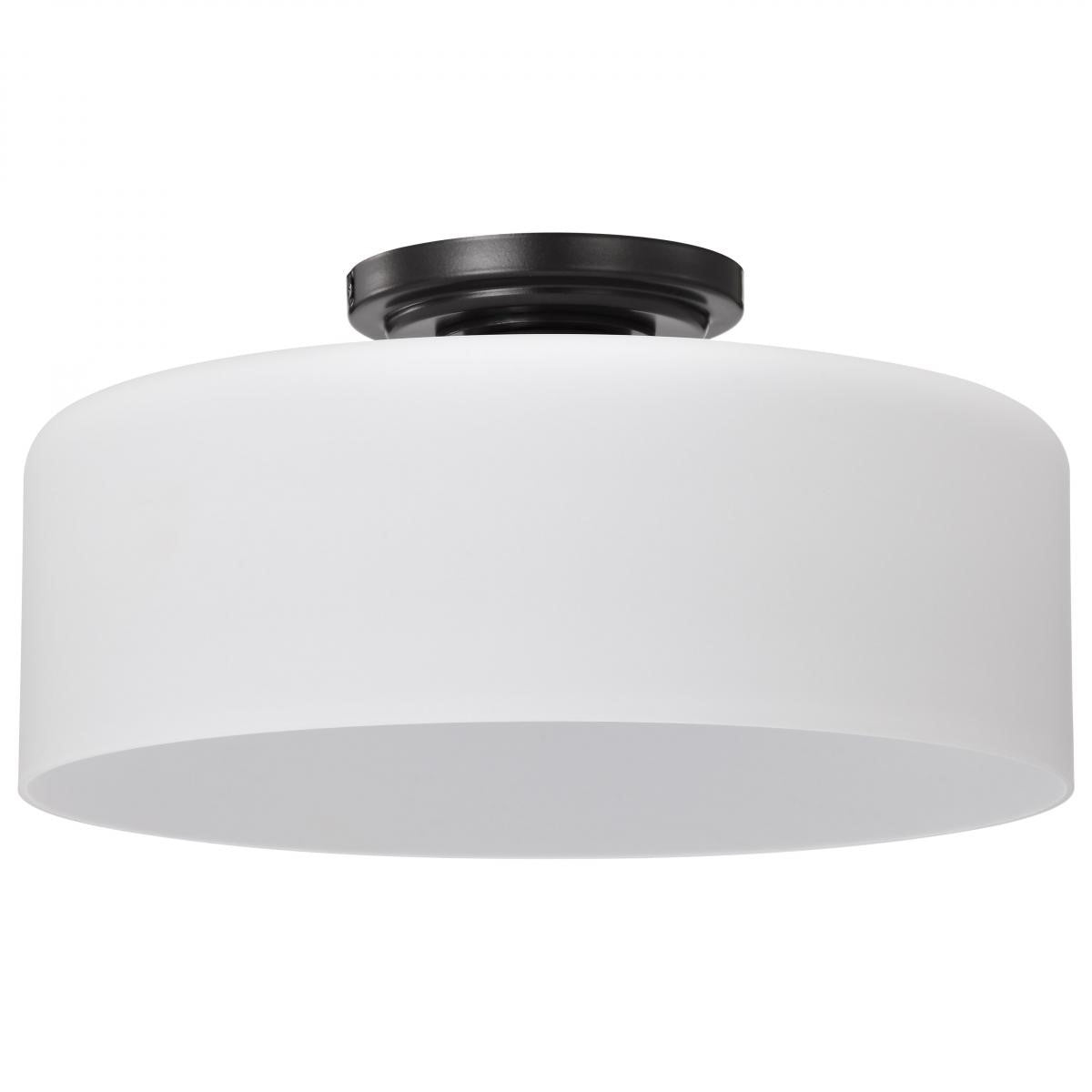 Warren 15" Semi-flush Mount Light, Gun Metal Finish