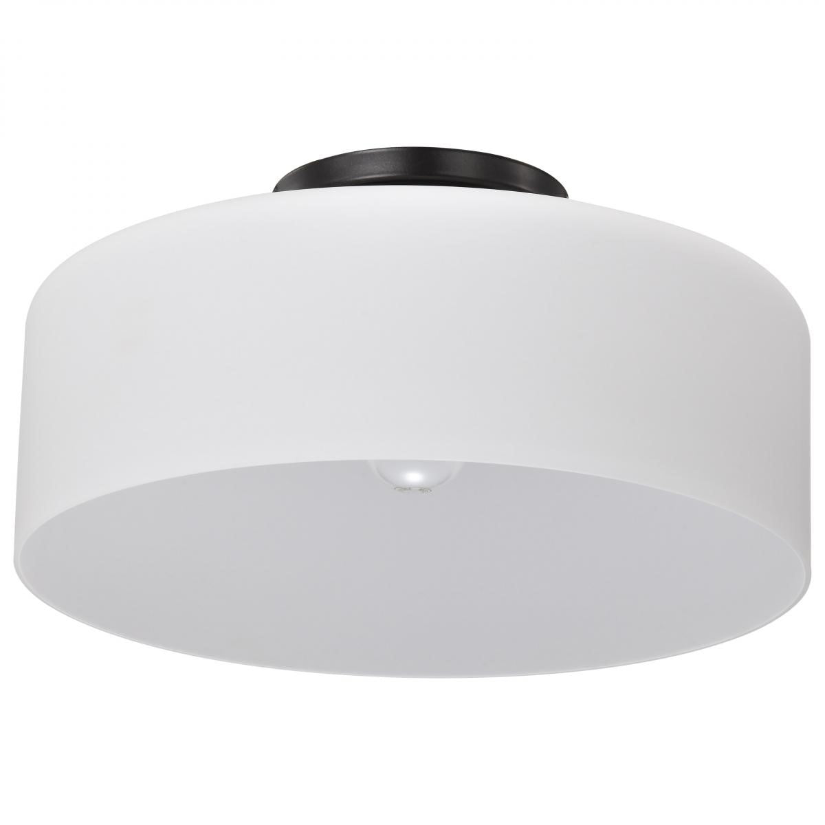 Warren 15" Semi-flush Mount Light, Gun Metal Finish