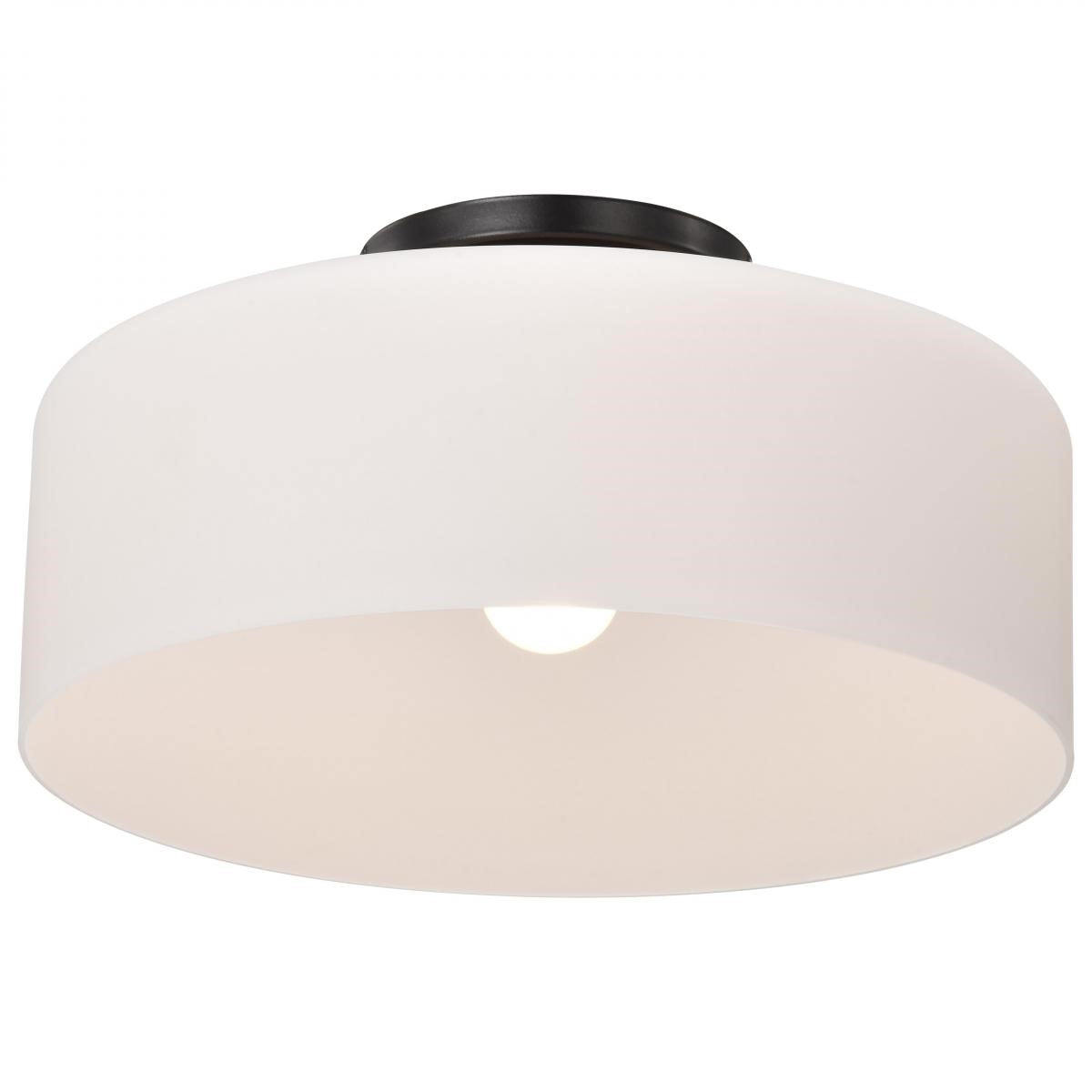 Warren 15" Semi-flush Mount Light, Gun Metal Finish