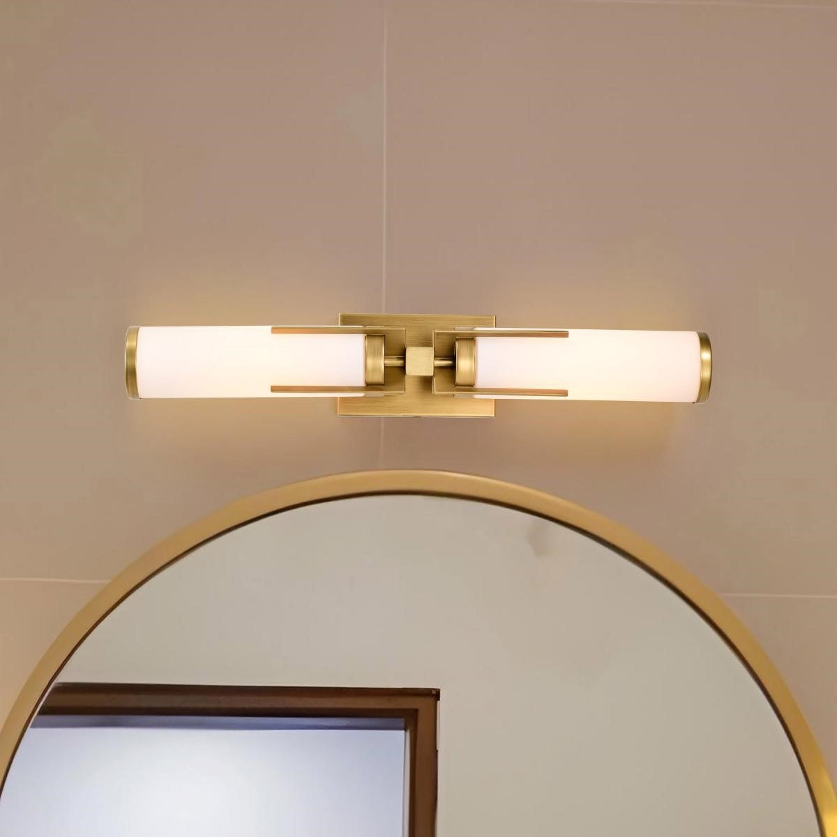 Roselle 5" Bathroom Vanity Light, Natural Brass Finish - Bees Lighting