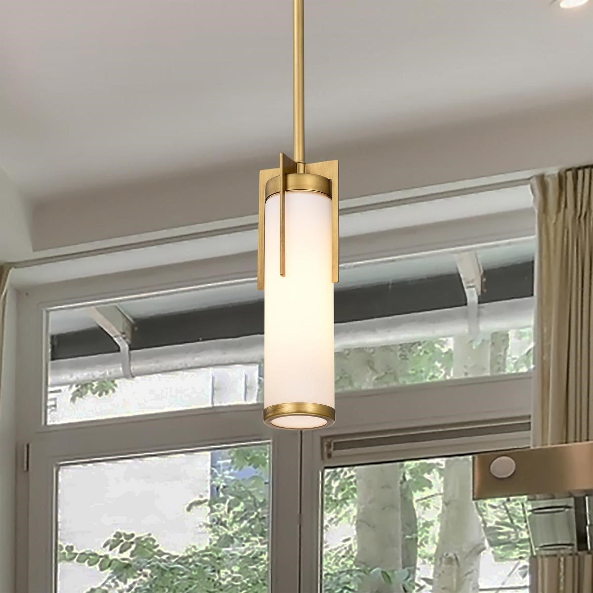 Roselle 11" Pendant Light, Natural Brass Finish - Bees Lighting