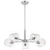 Marlowe 28" 5 Lights Chandelier, Polished Nickel Finish