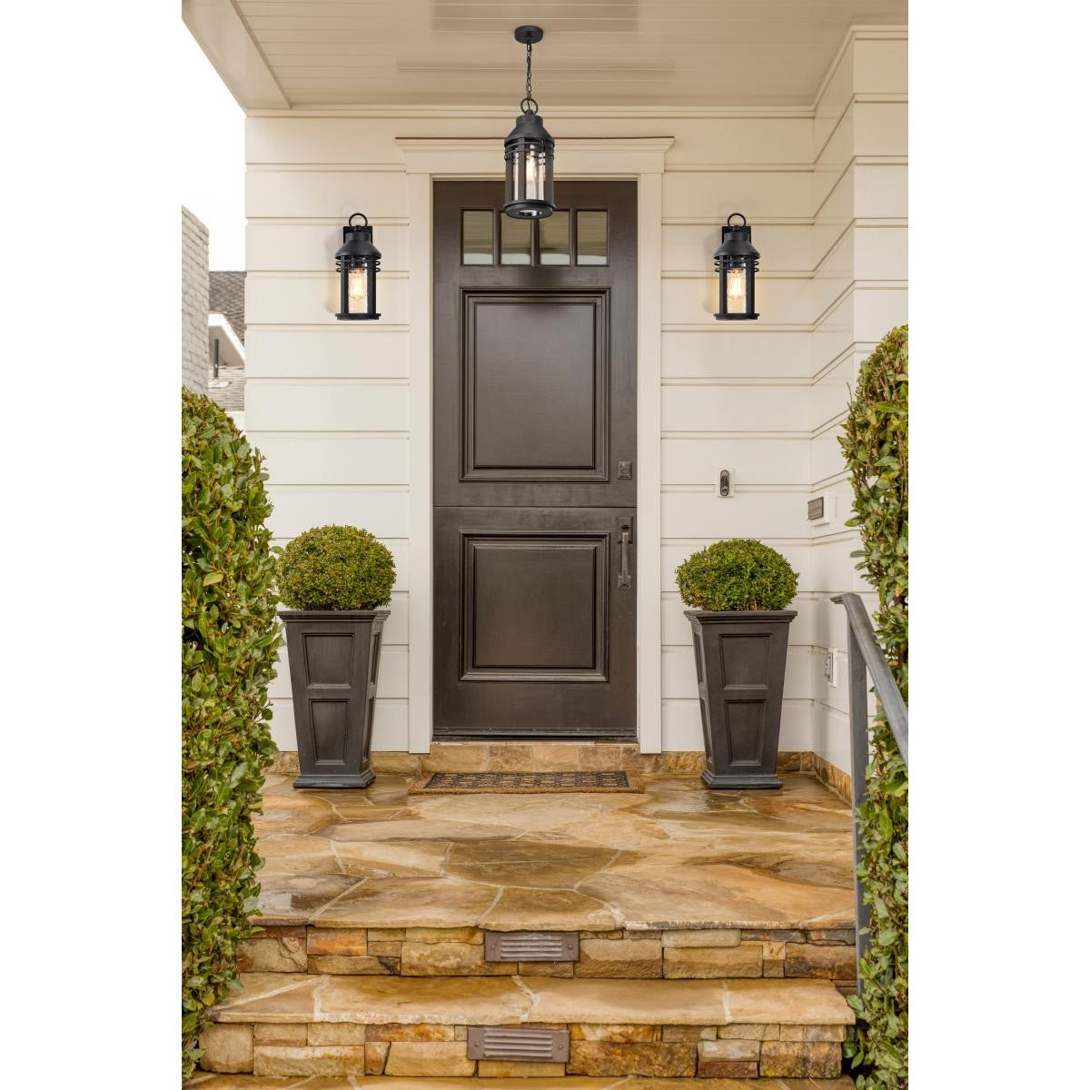 Wilton Outdoor Wall Light, Matte Black Finish