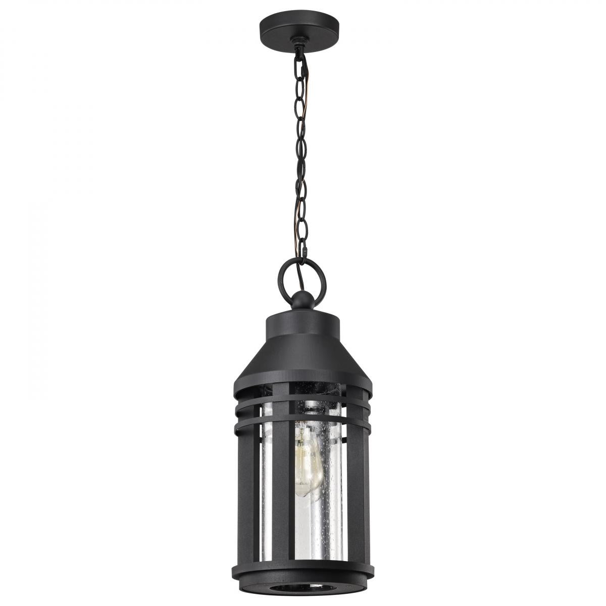 Wilton 20" Outdoor Hanging Light, Matte Black Finish