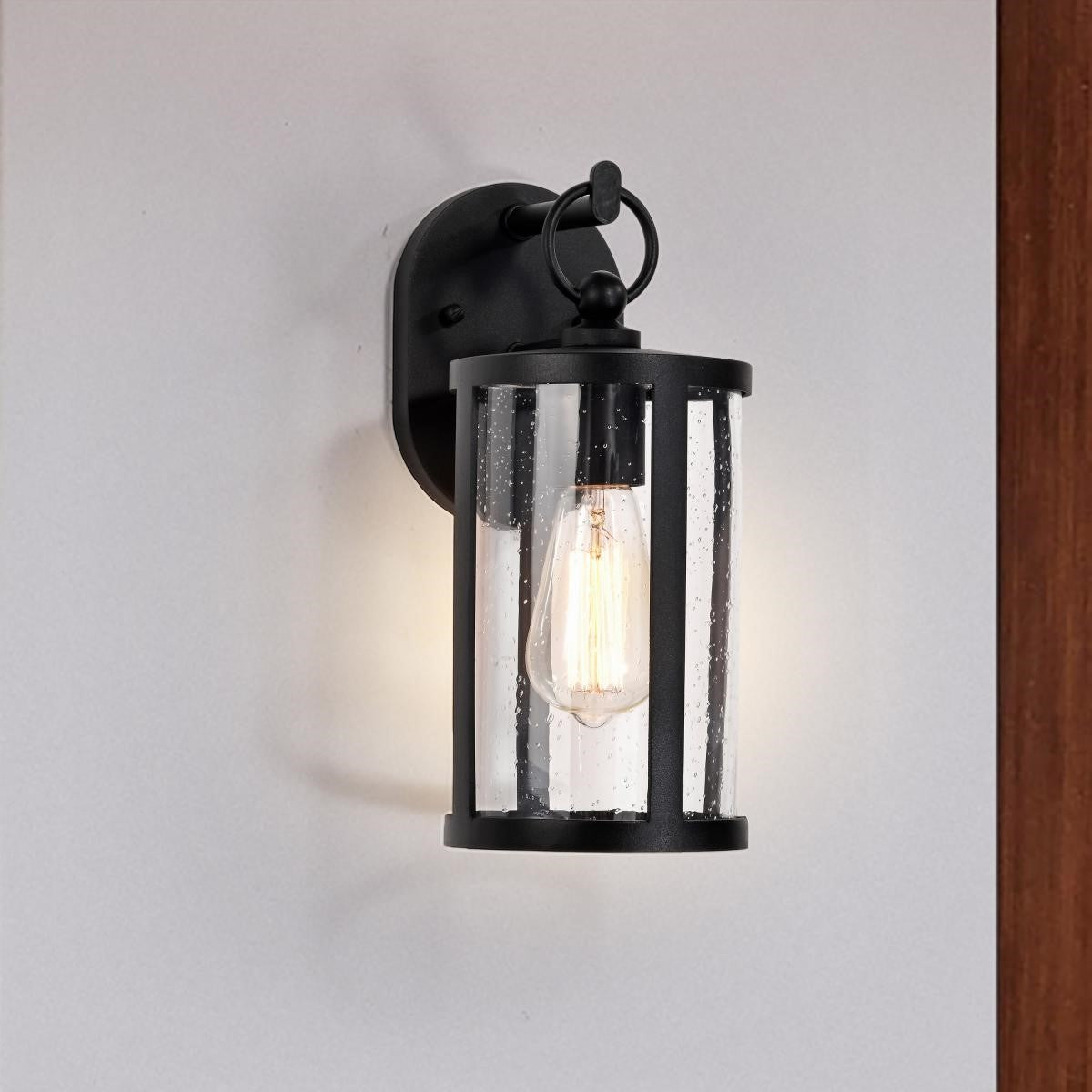 Broadstone 12" Outdoor Wall Light, Matte Black Finish