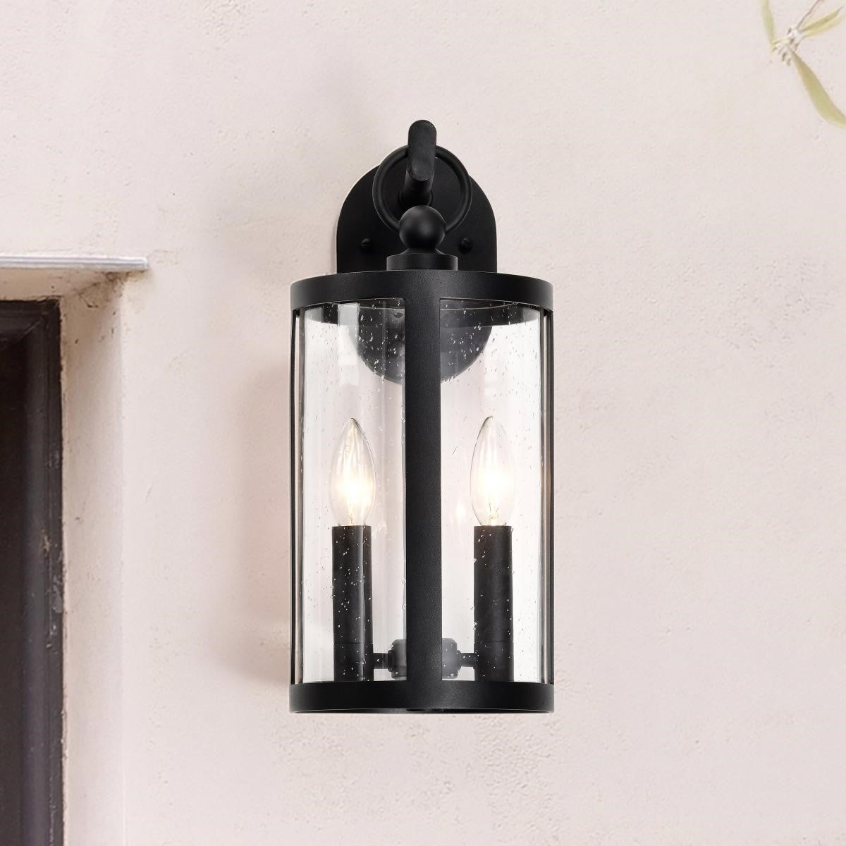 Broadstone Outdoor Wall Light, Matte Black Finish