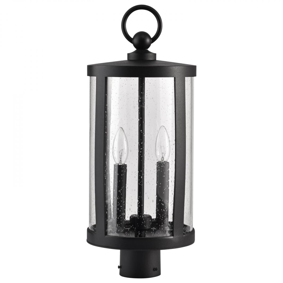 Broadstone 22" 2 Lights Lamp Post, Matte Black Finish