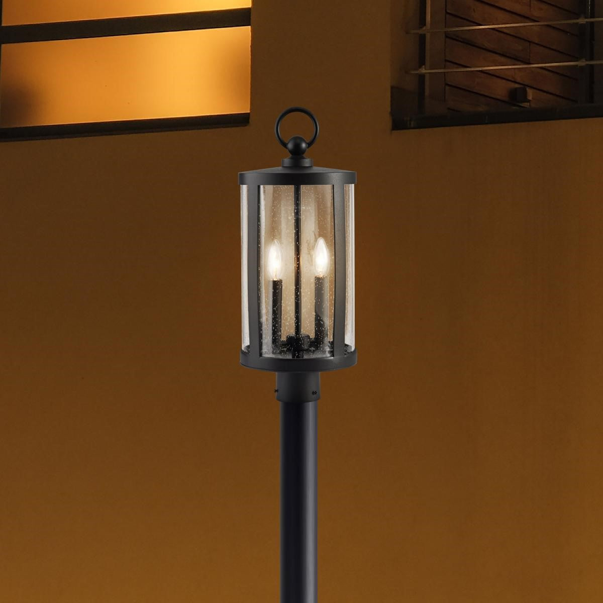 Broadstone 22" 2 Lights Lamp Post, Matte Black Finish