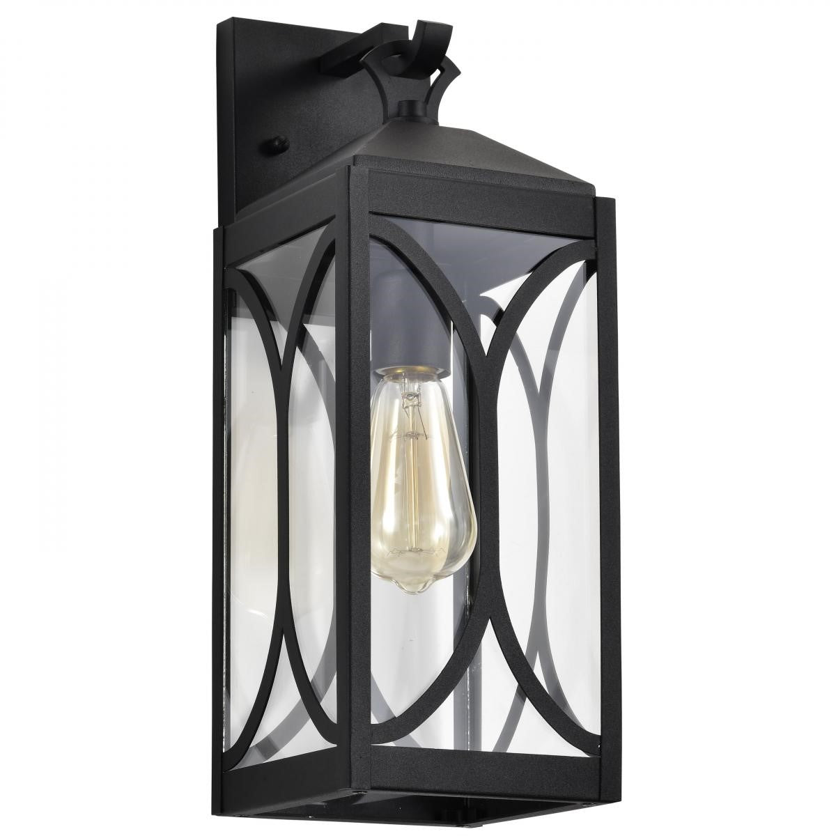 Oaklyn 17" Outdoor Wall Light, Matte Black Finish