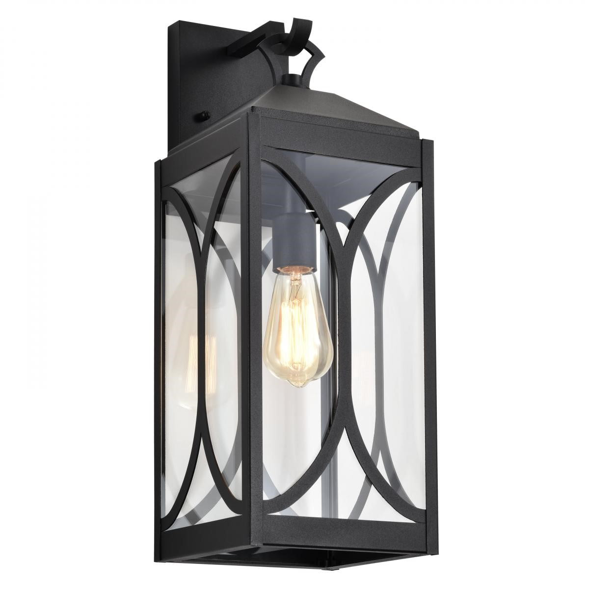 Oaklyn 21" Outdoor Wall Light, Matte Black Finish