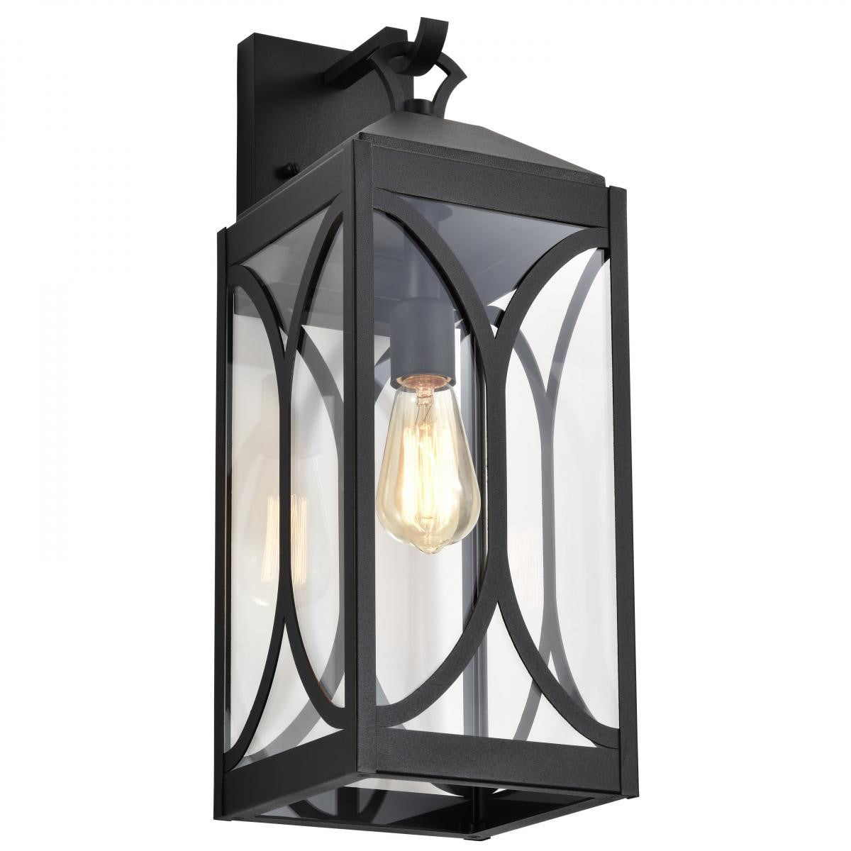 Oaklyn 21" Outdoor Wall Light, Matte Black Finish