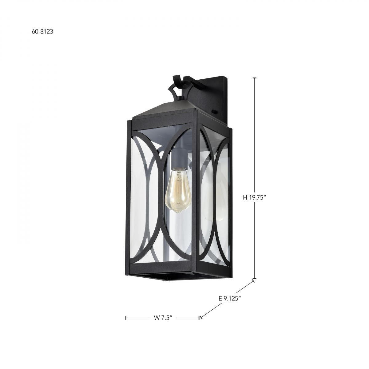 Oaklyn 21" Outdoor Wall Light, Matte Black Finish