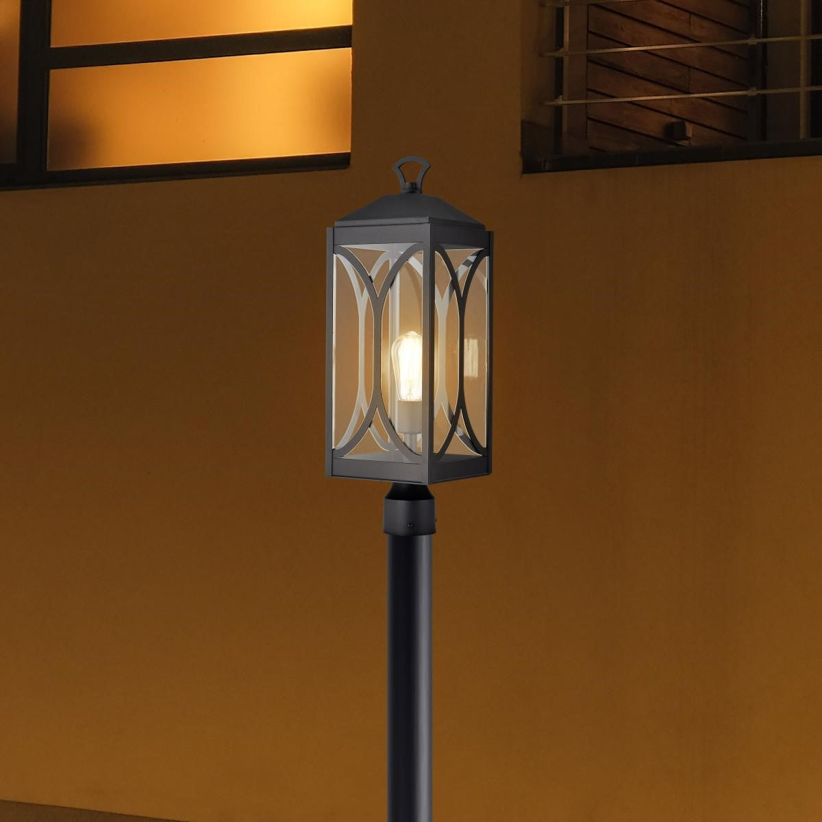 Oaklyn 23" Lamp Post, Matte Black Finish