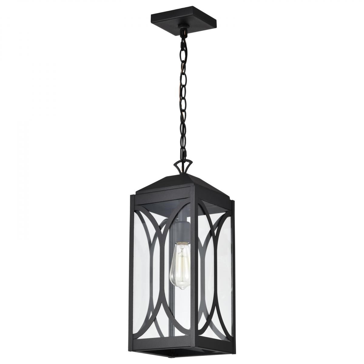 Oaklyn 19" Outdoor Hanging Light, Matte Black Finish