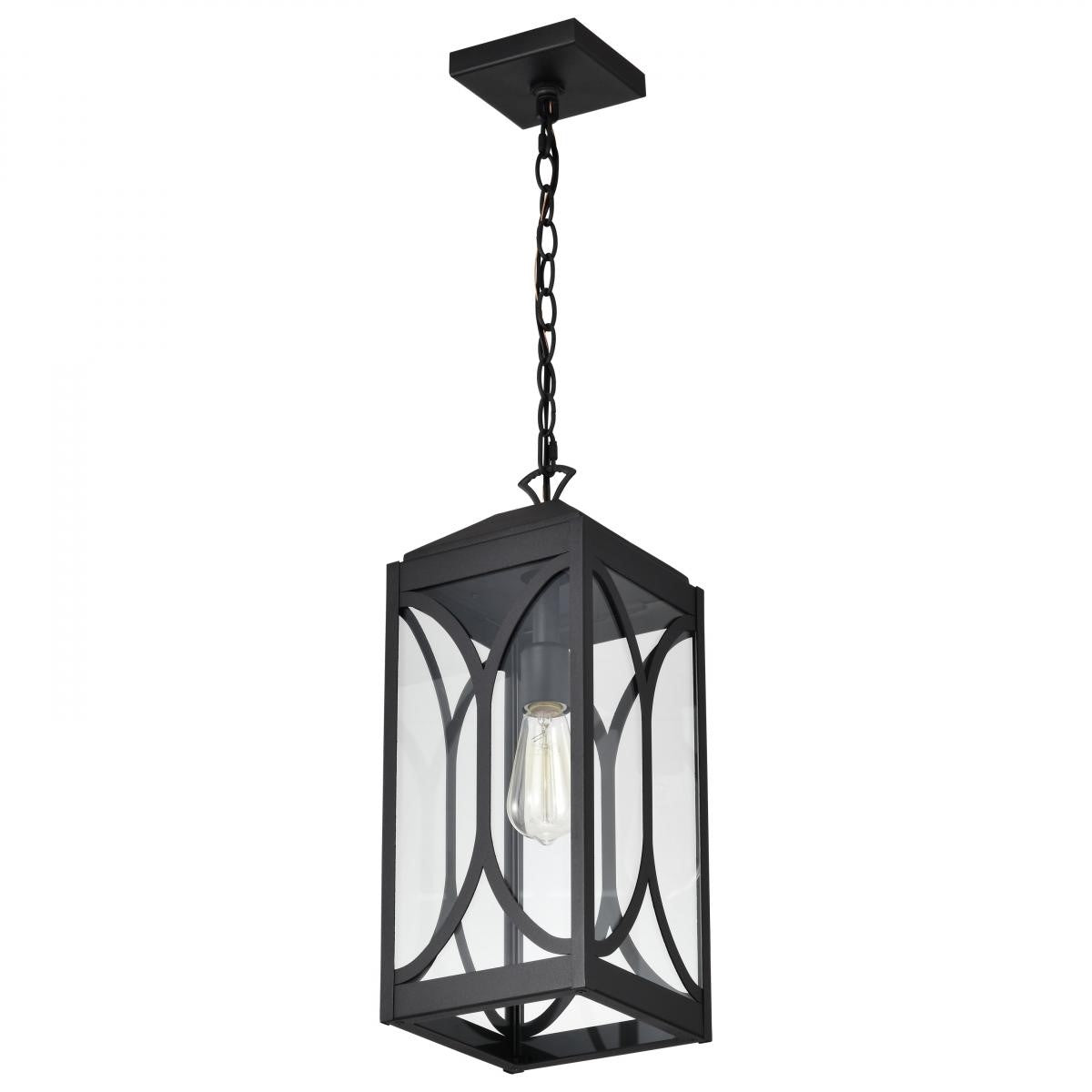 Oaklyn 19" Outdoor Hanging Light, Matte Black Finish