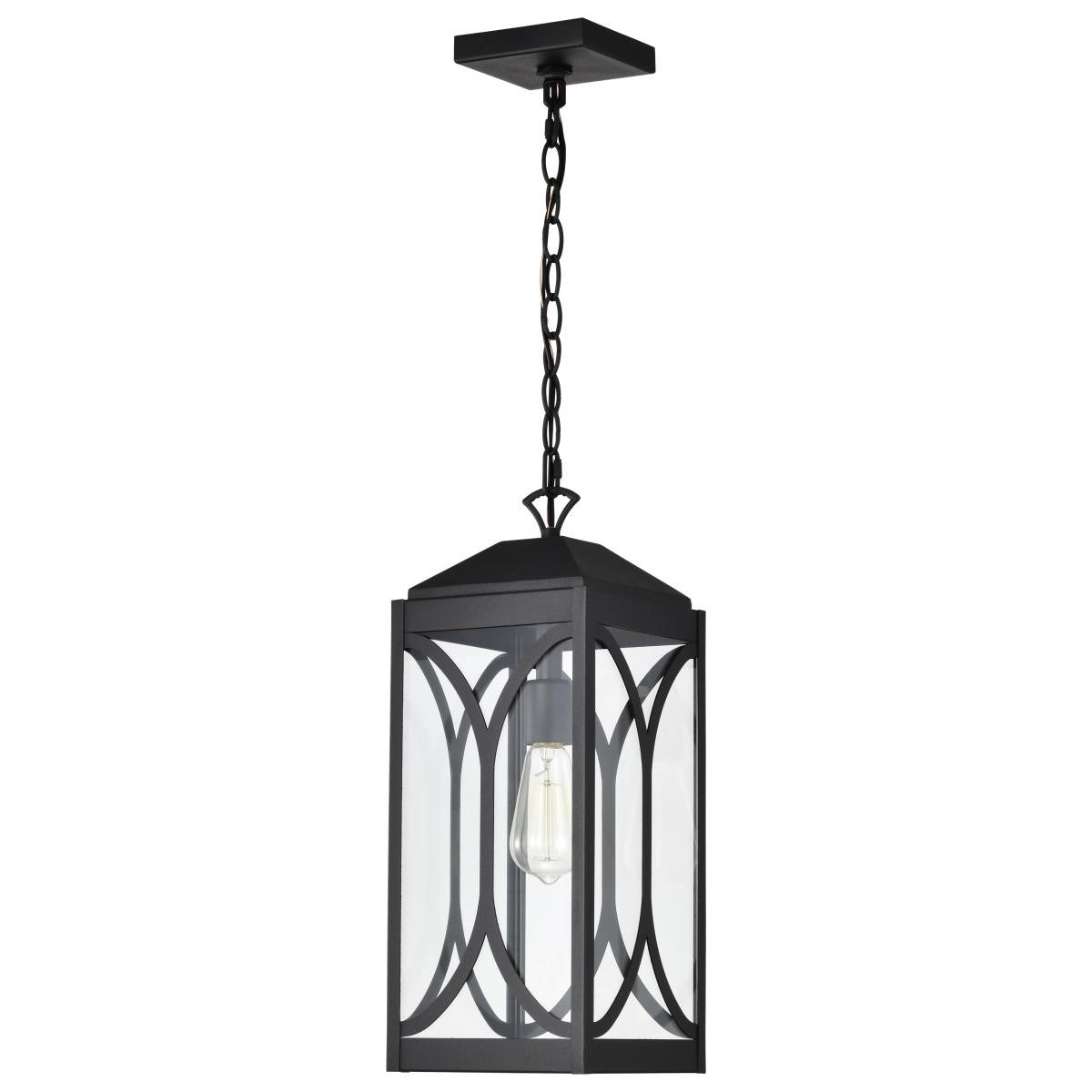 Oaklyn 19" Outdoor Hanging Light, Matte Black Finish