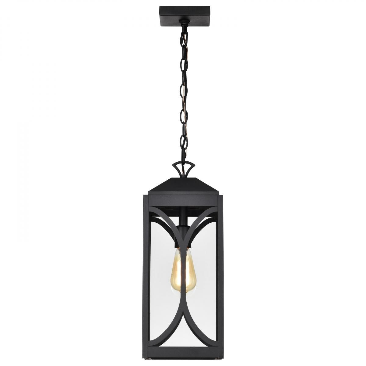 Oaklyn 19" Outdoor Hanging Light, Matte Black Finish