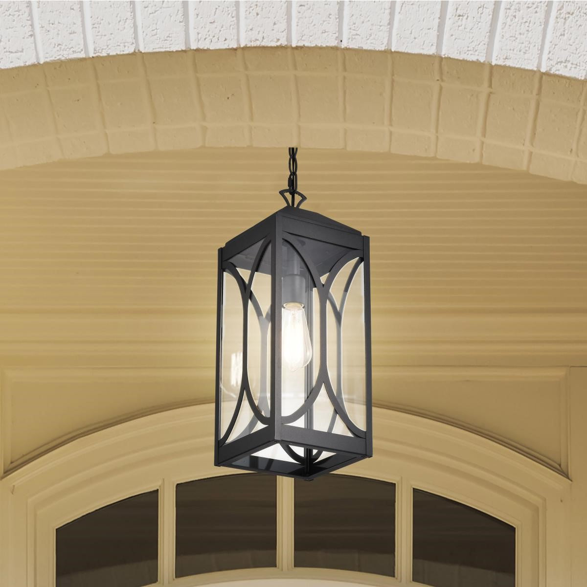 Oaklyn 19" Outdoor Hanging Light, Matte Black Finish