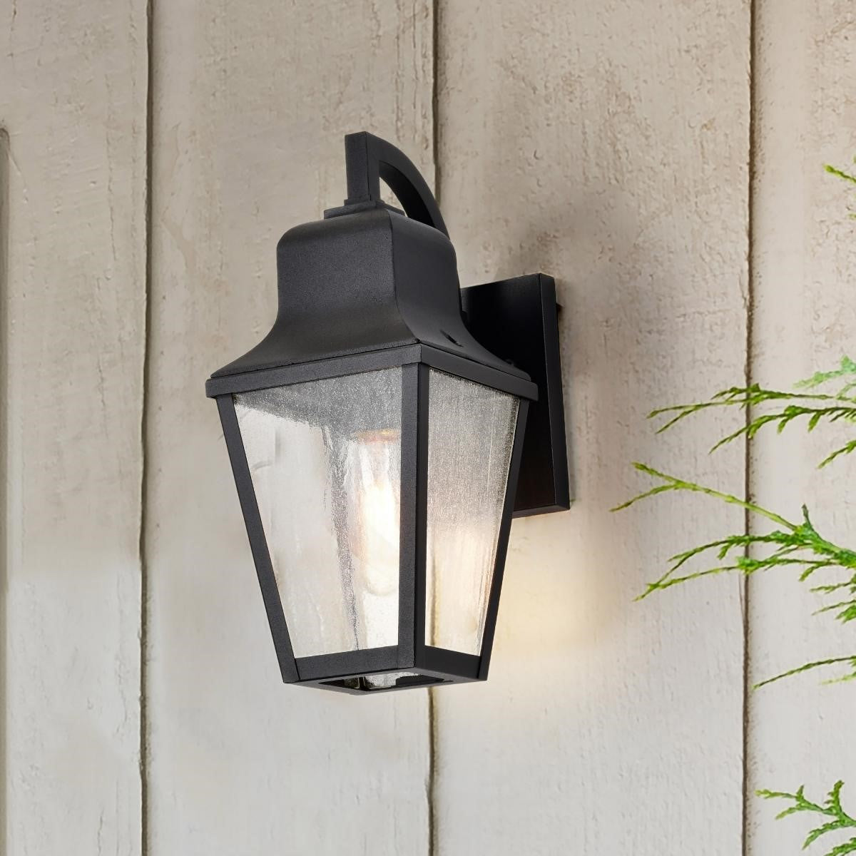 Lawrence 14" Outdoor Wall Light, Matte Black Finish