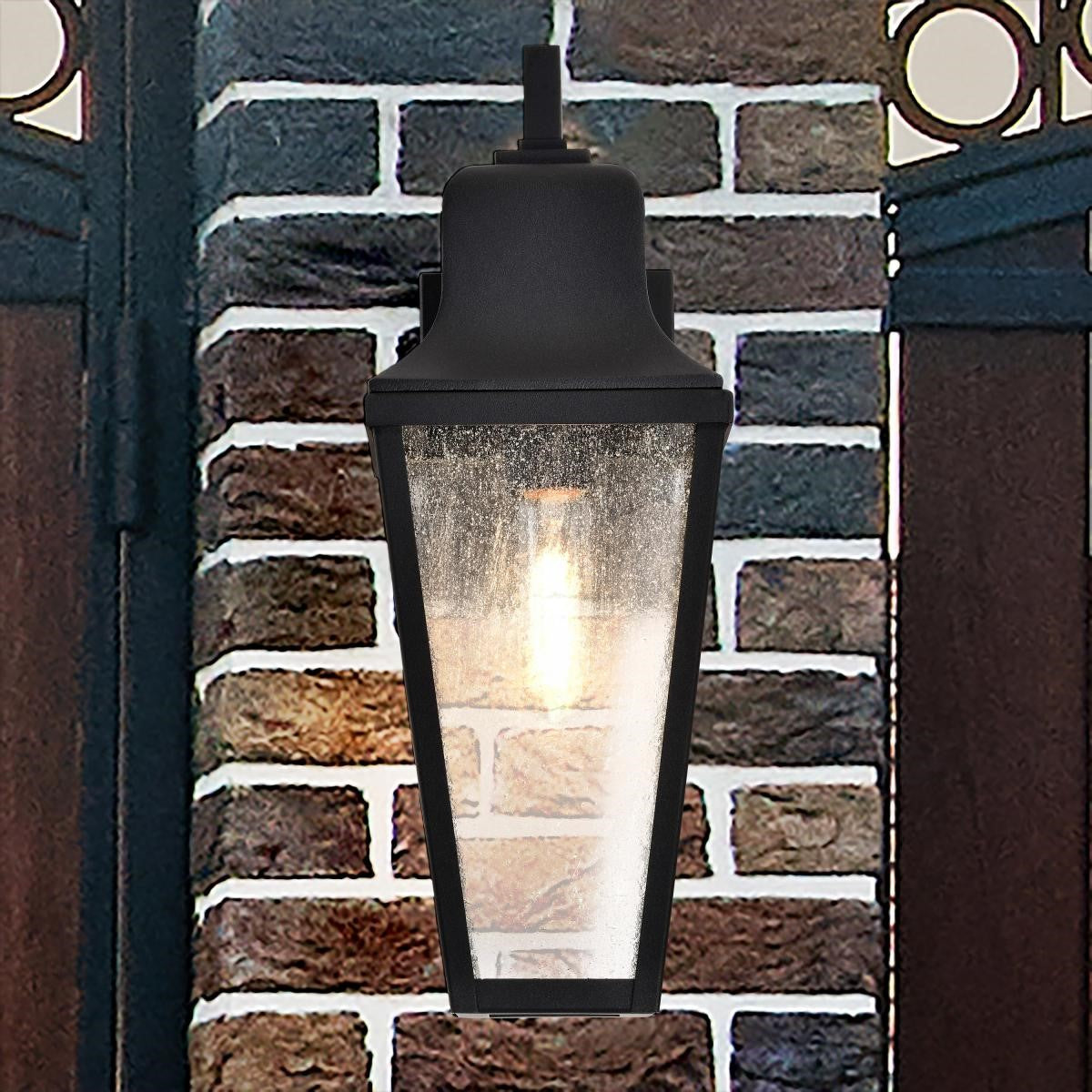 Lawrence 17" Outdoor Wall Light, Matte Black Finish