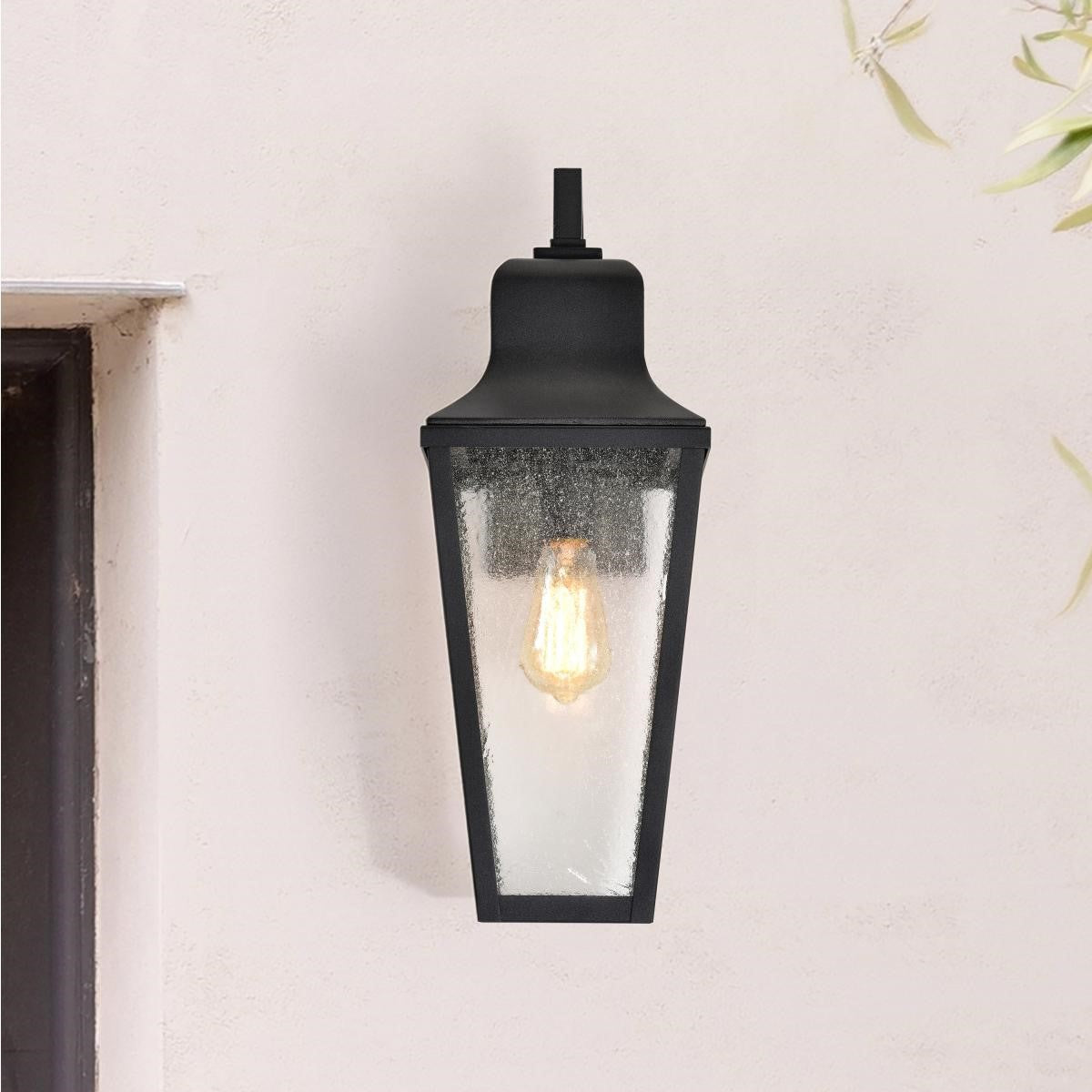 Lawrence 21" Outdoor Wall Light, Matte Black Finish