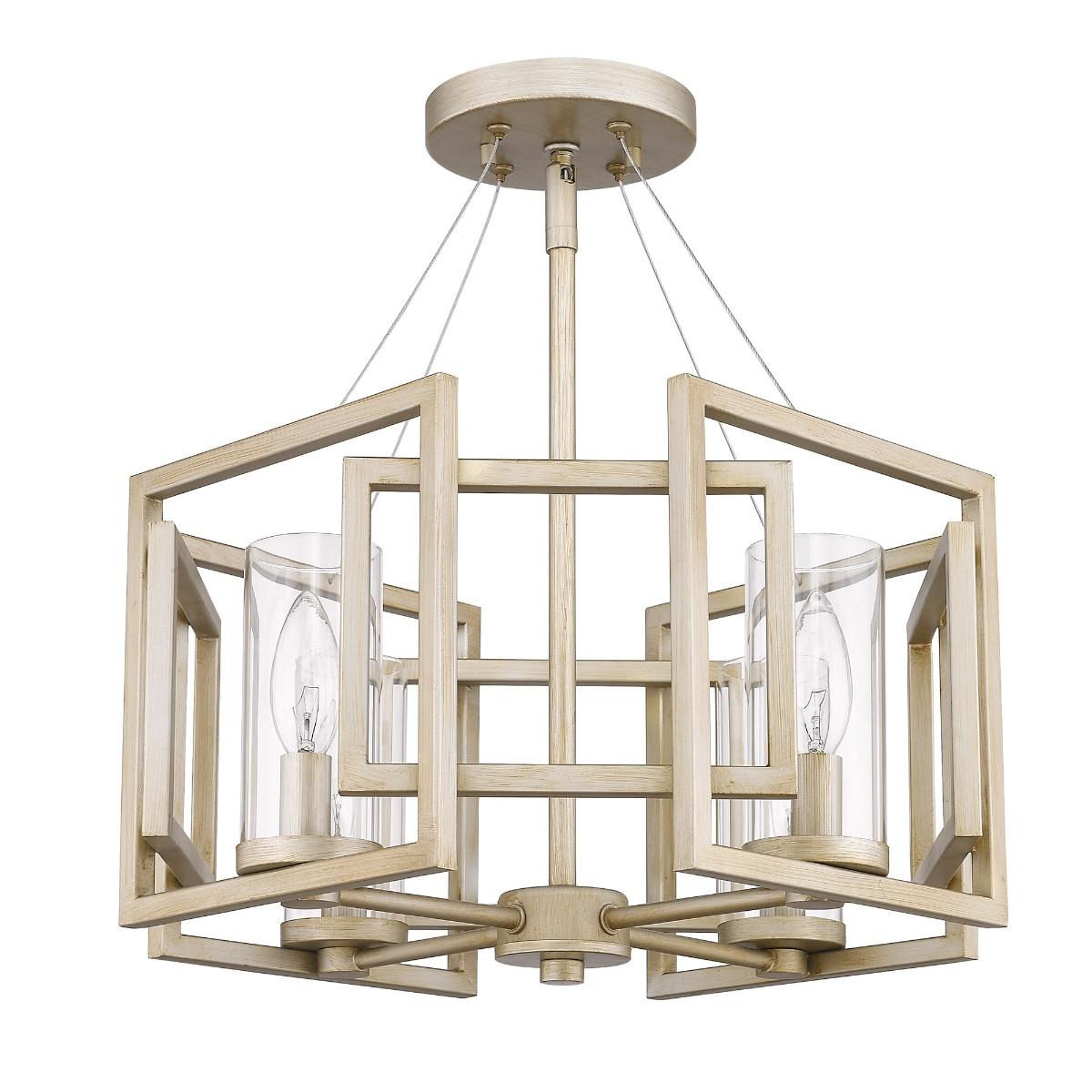 Marco 16 in 4 Lights Semi Flush Mount Light Gold Finish