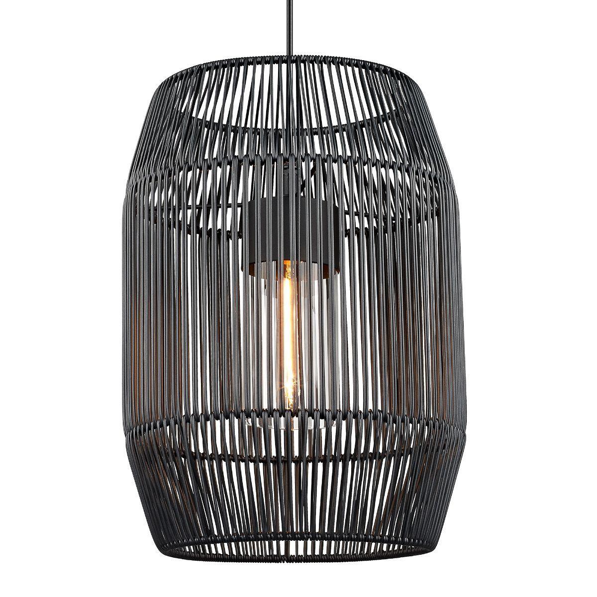 Seabrooke 21 in. Outdoor Pendant Light Black Finish - Bees Lighting