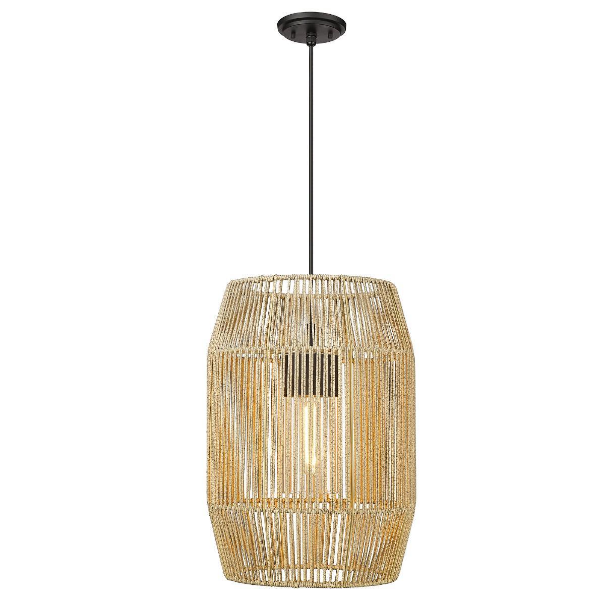 Seabrooke 21 in. Outdoor Pendant Light Black finish - Bees Lighting