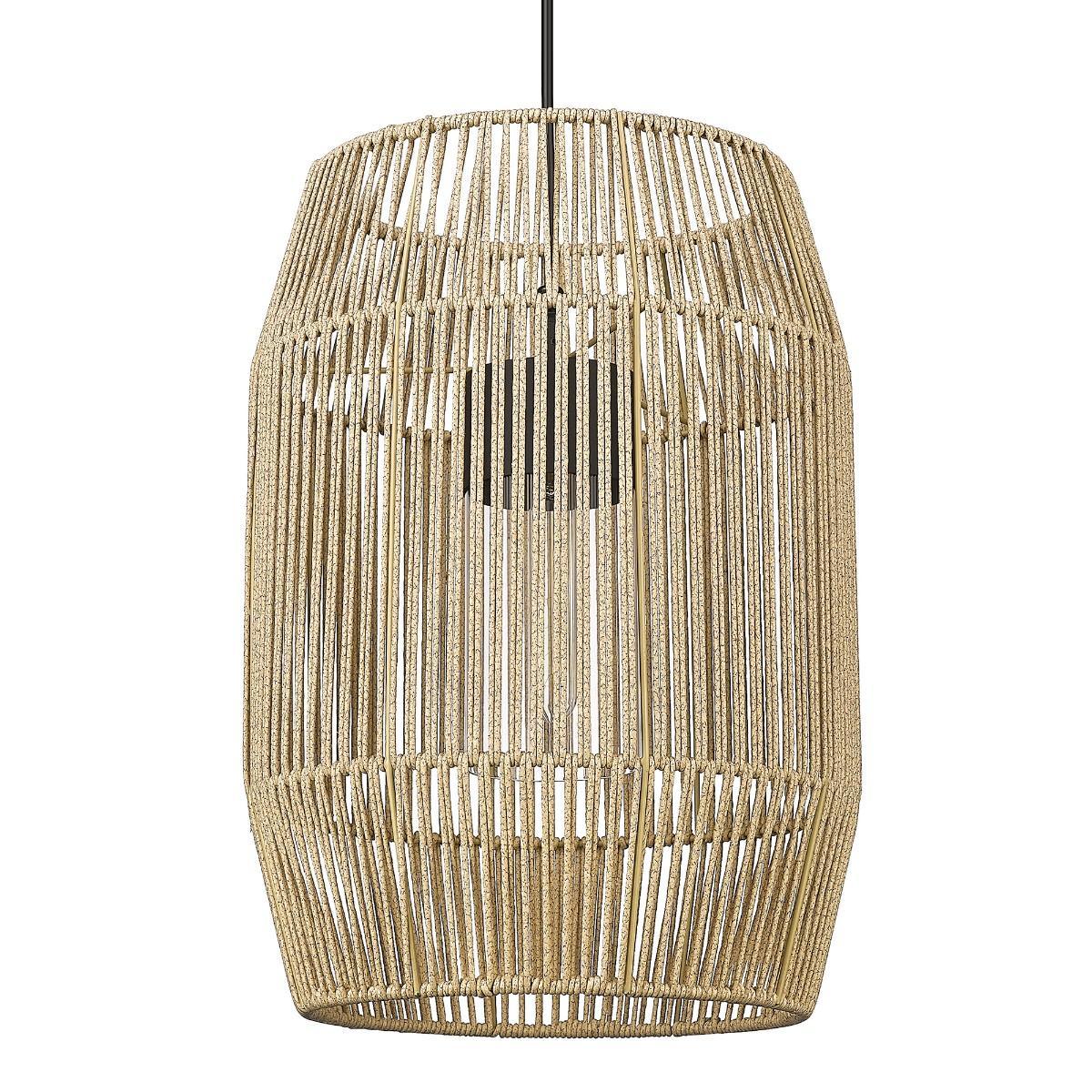 Seabrooke 21 in. Outdoor Pendant Light Black finish - Bees Lighting