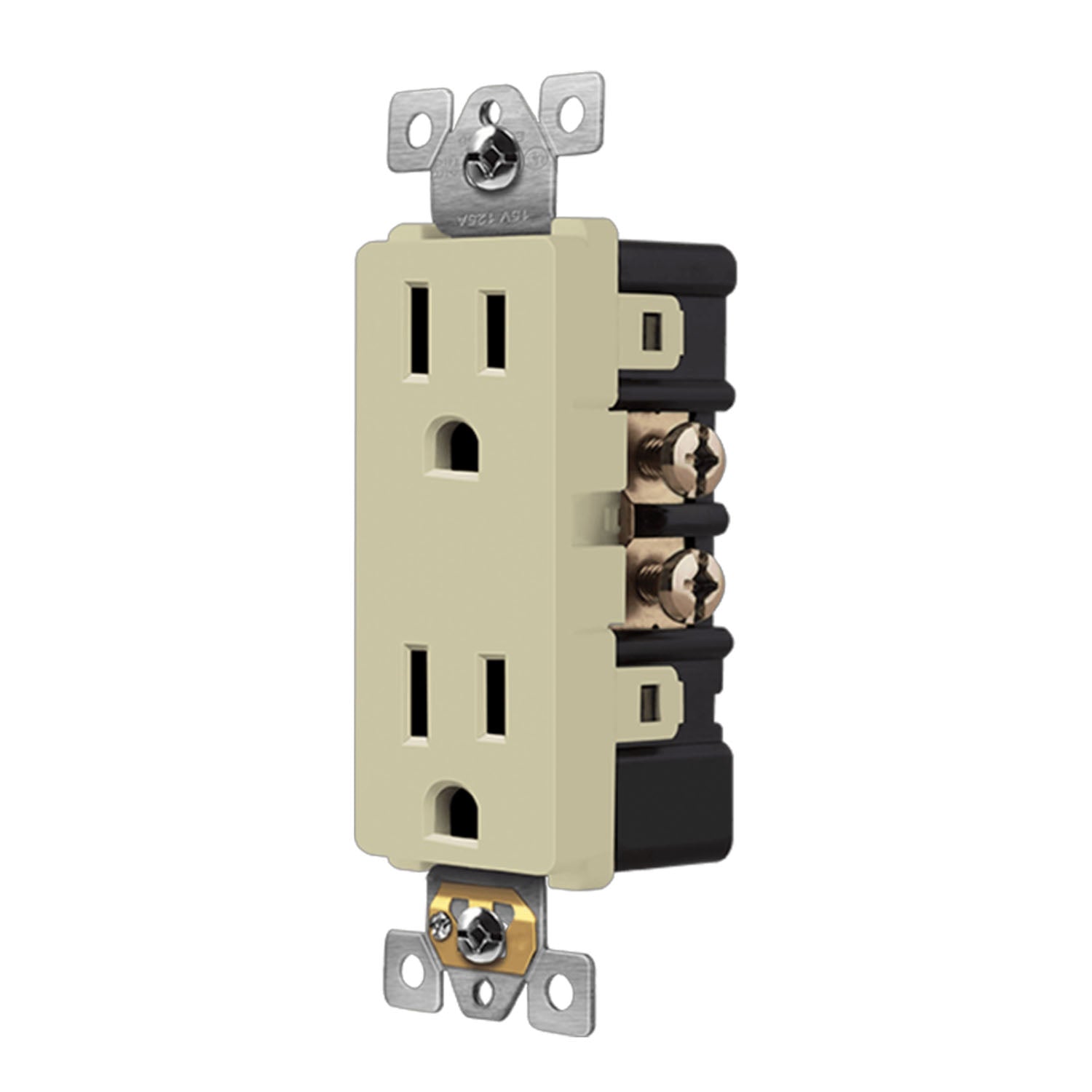 15 Amp Duplex Outlet Ivory