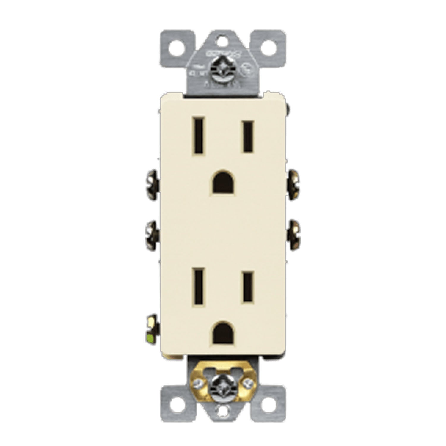 15 Amp Duplex Outlet Light Almond