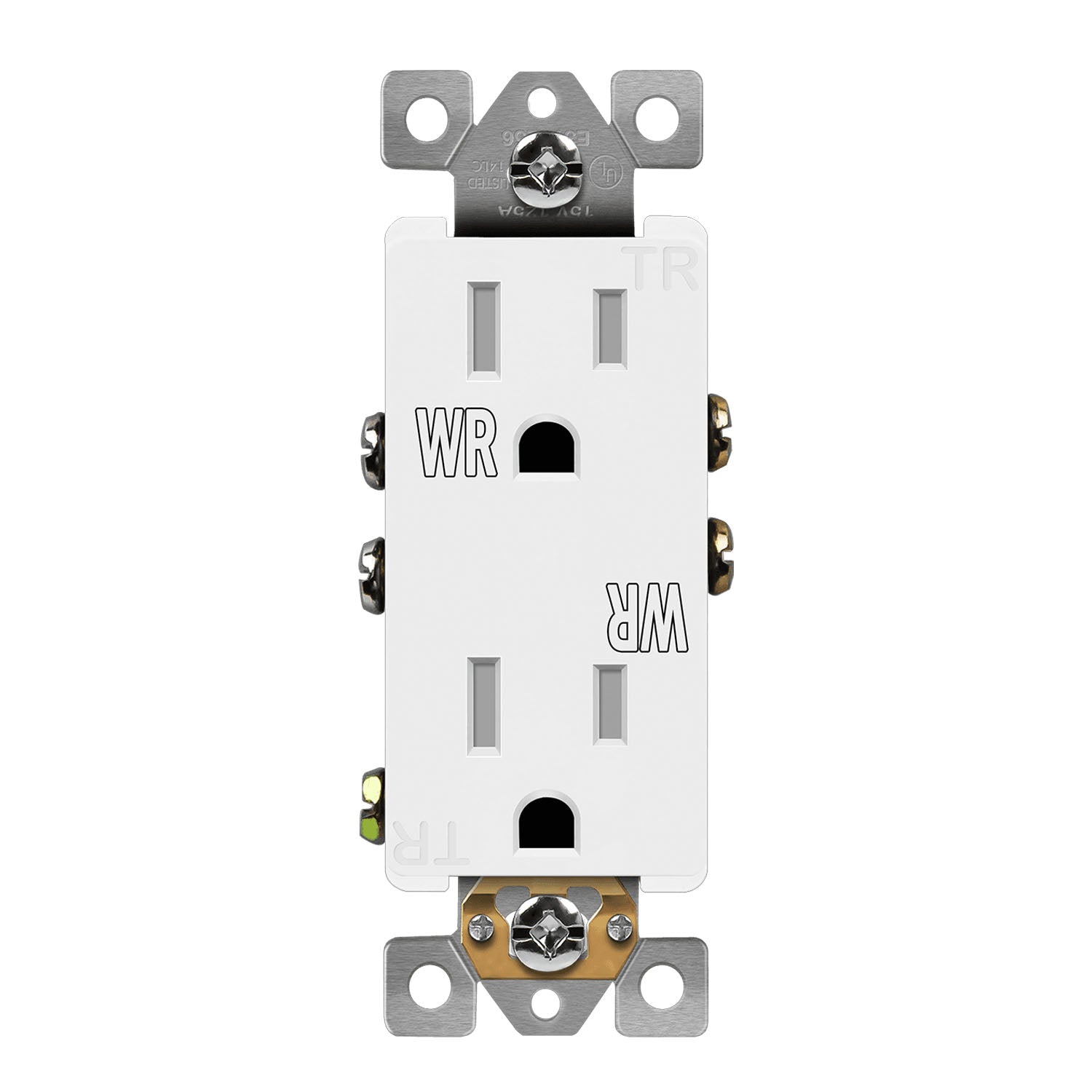 15 Amp Duplex Outlet Tamper and Weather-Resistant White