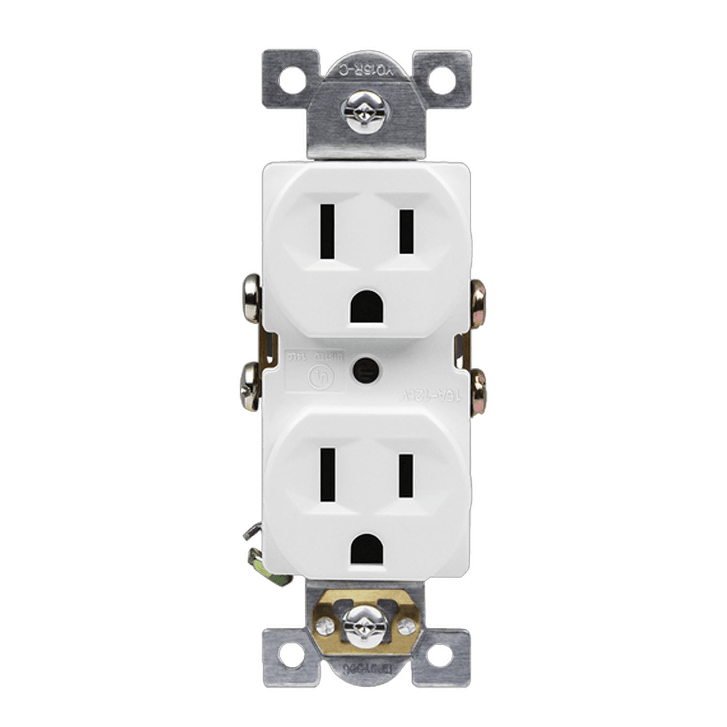 15 Amp Duplex Outlet, White