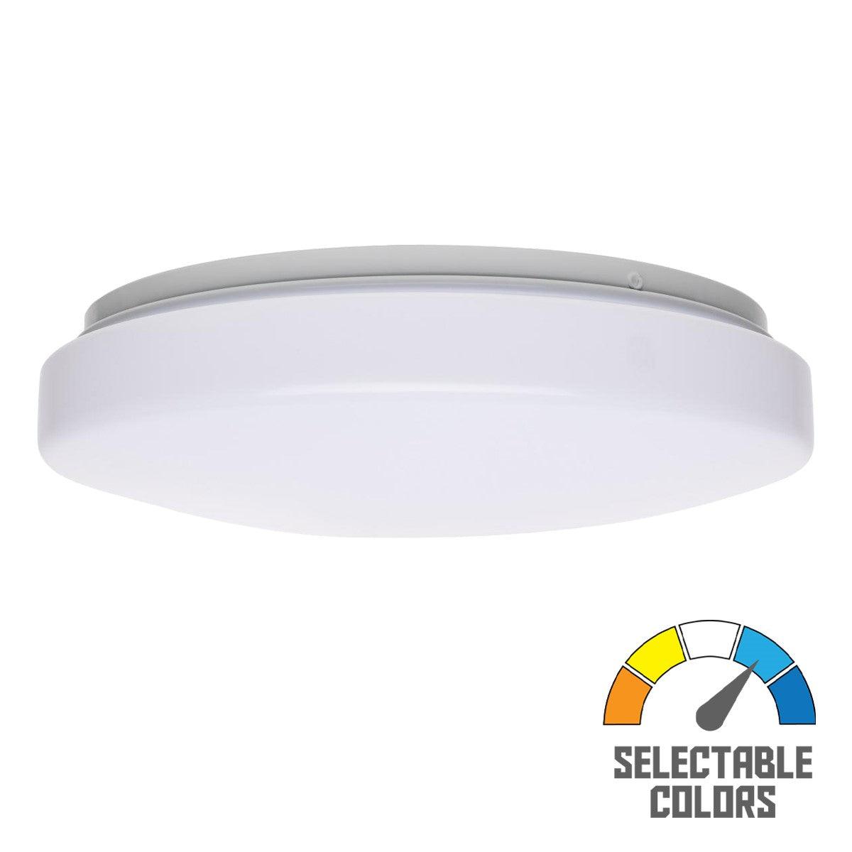 Cloud 12 in. LED Flush Mount Light Selectable CCT 120 White Finish - Bees Lighting