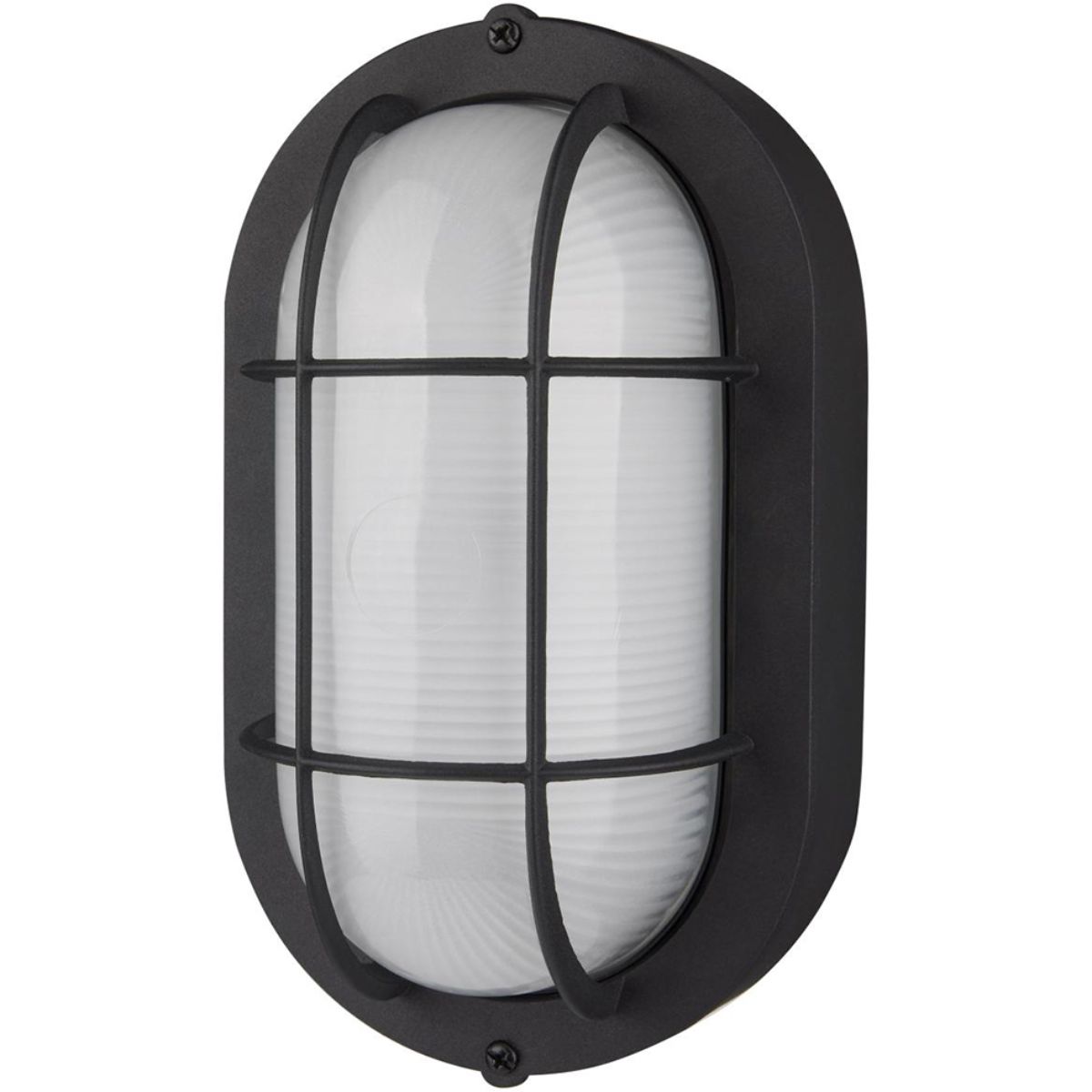 9 In. LED Outdoor Bulkhead Light Black finish