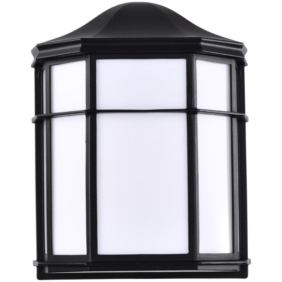 10" LED Cage Wall Lantern, 600 Lm, 3000K, Black