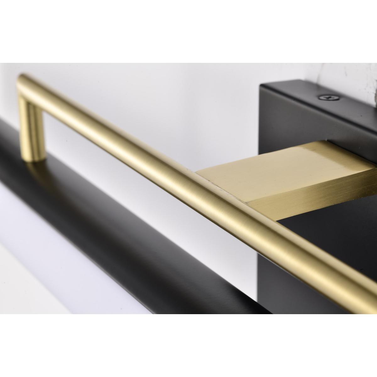 Solano 36 in. LED Bath Bar Brass and Matte Black Finish - Bees Lighting