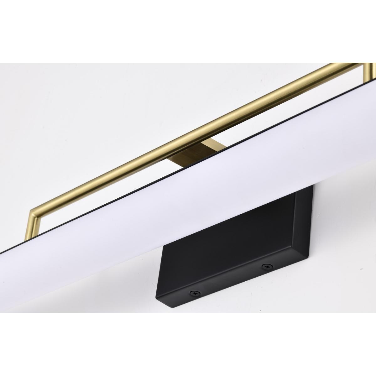 Solano 36 in. LED Bath Bar Brass and Matte Black Finish - Bees Lighting