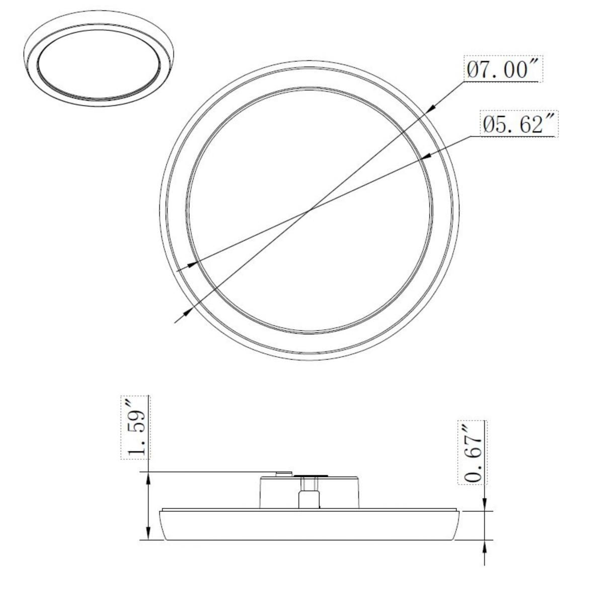 Blink 7 in. LED Round Disk Light 11W Selectable CCT White Finish