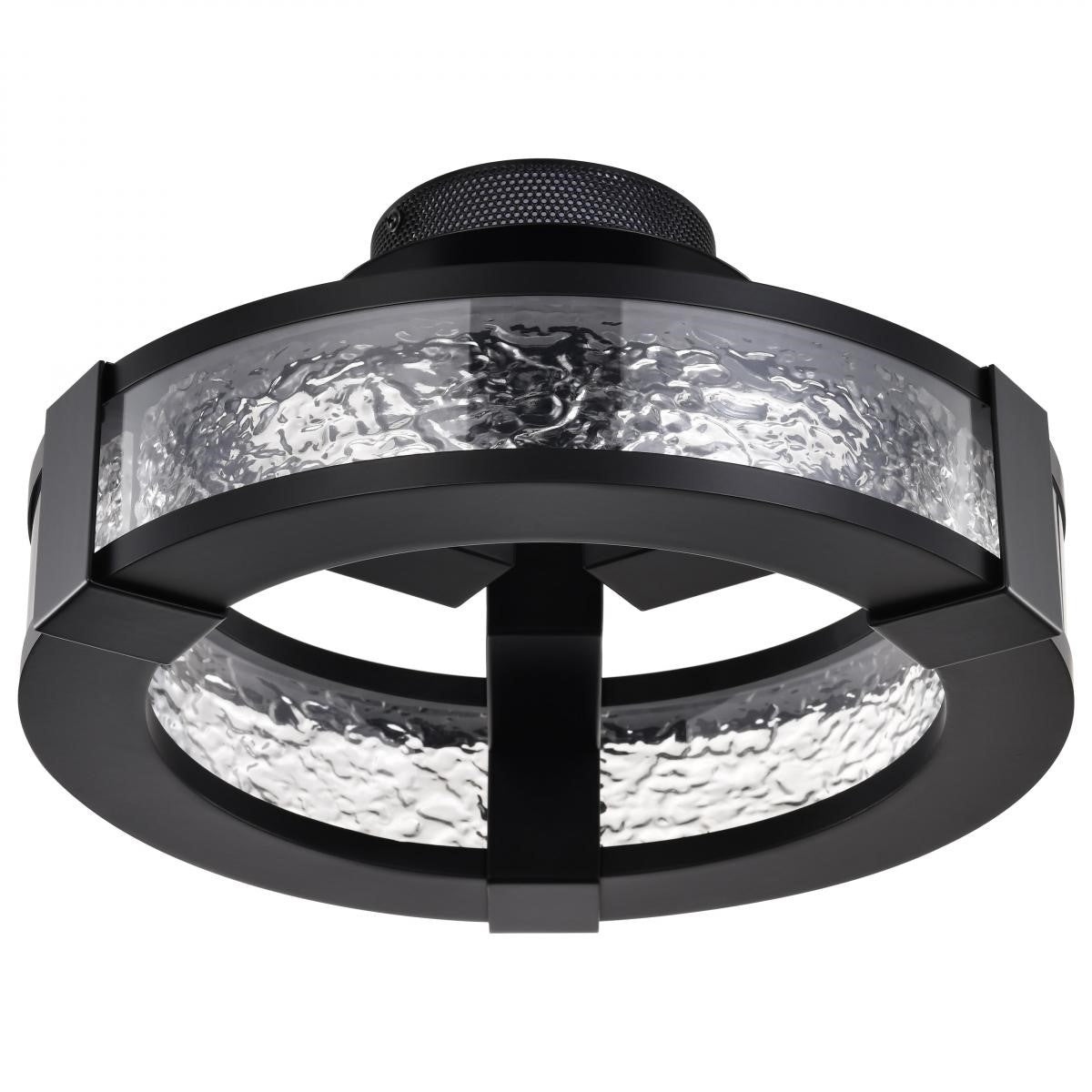 Darrow 14" LED Semi-Flush Mount Light, Matte Black Finish