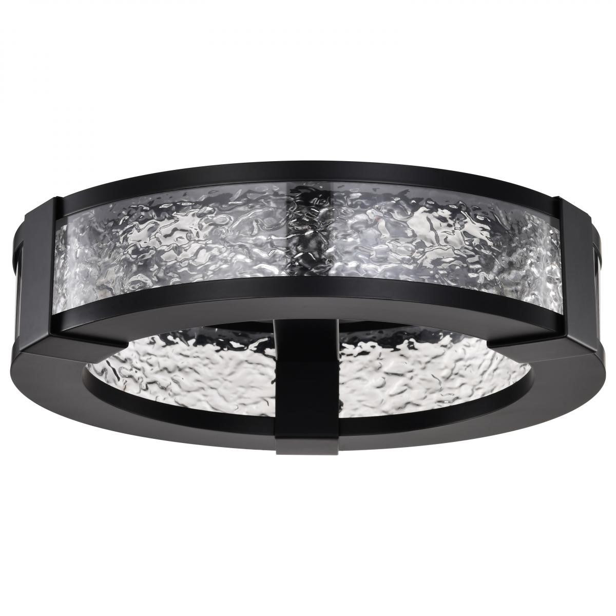 Darrow 13" LED Flush Mount Light, Matte Black Finish - Bees Lighting