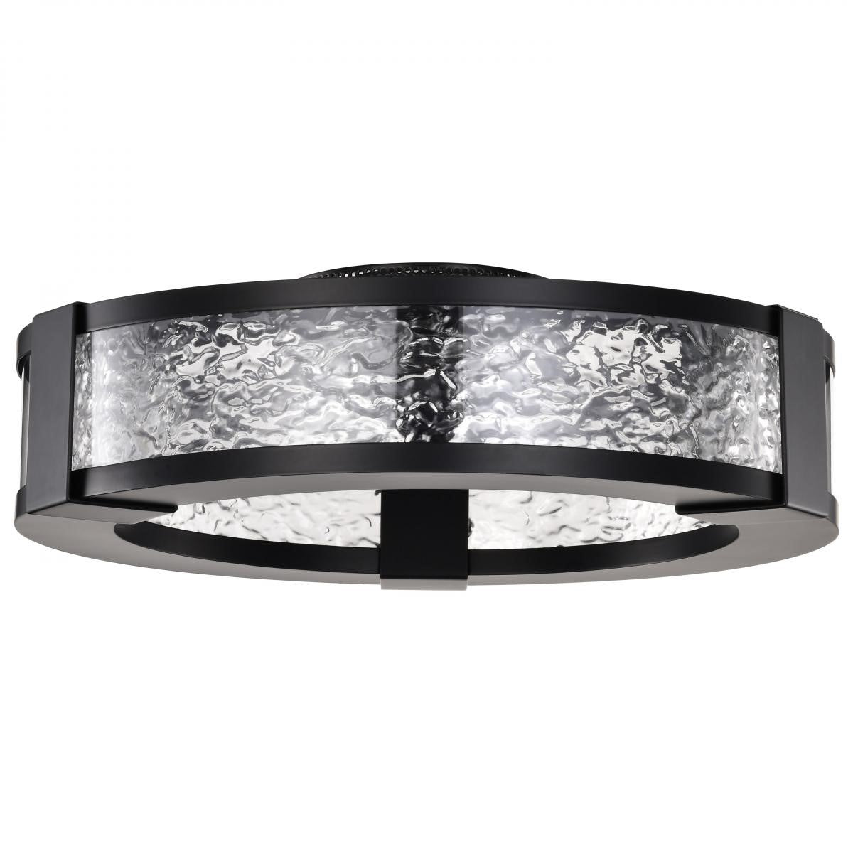 Darrow 13" LED Flush Mount Light, Matte Black Finish - Bees Lighting