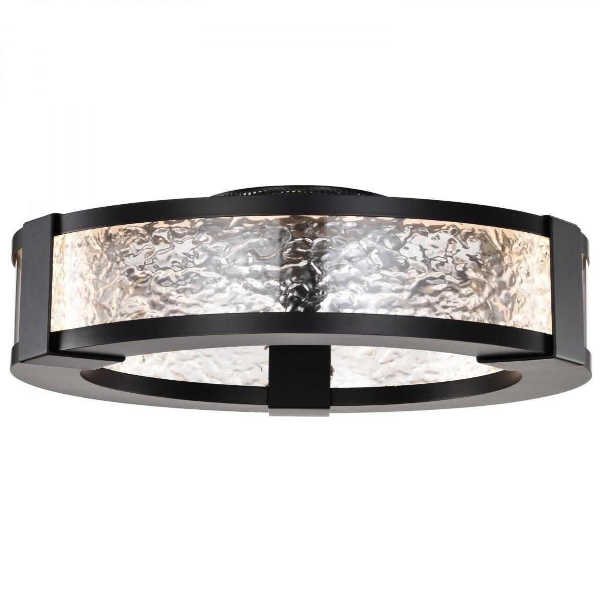 Darrow 13" LED Flush Mount Light, Matte Black Finish - Bees Lighting