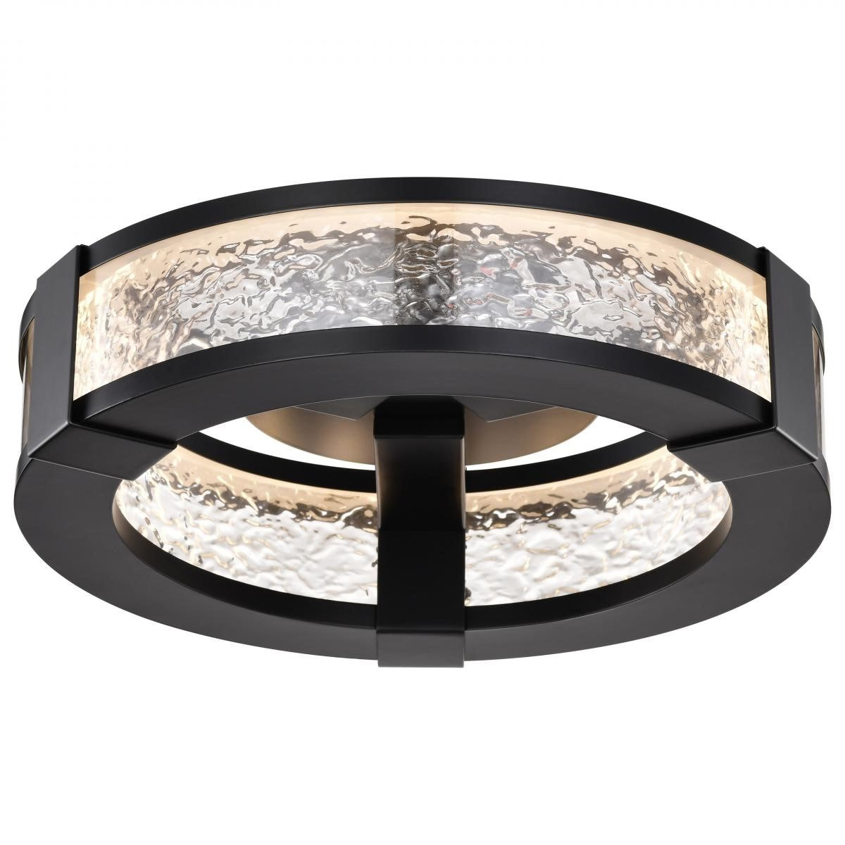 Darrow 13" LED Flush Mount Light, Matte Black Finish - Bees Lighting