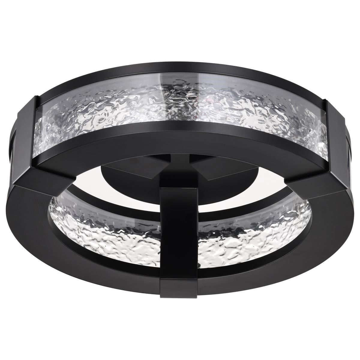 Darrow 13" LED Flush Mount Light, Matte Black Finish - Bees Lighting