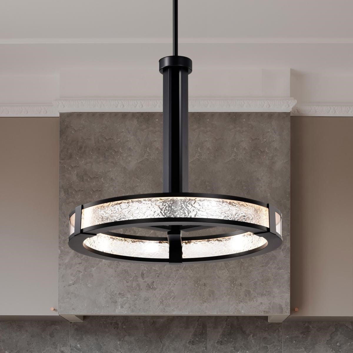 Darrow 24" LED Pendant Light, Matte Black Finish - Bees Lighting